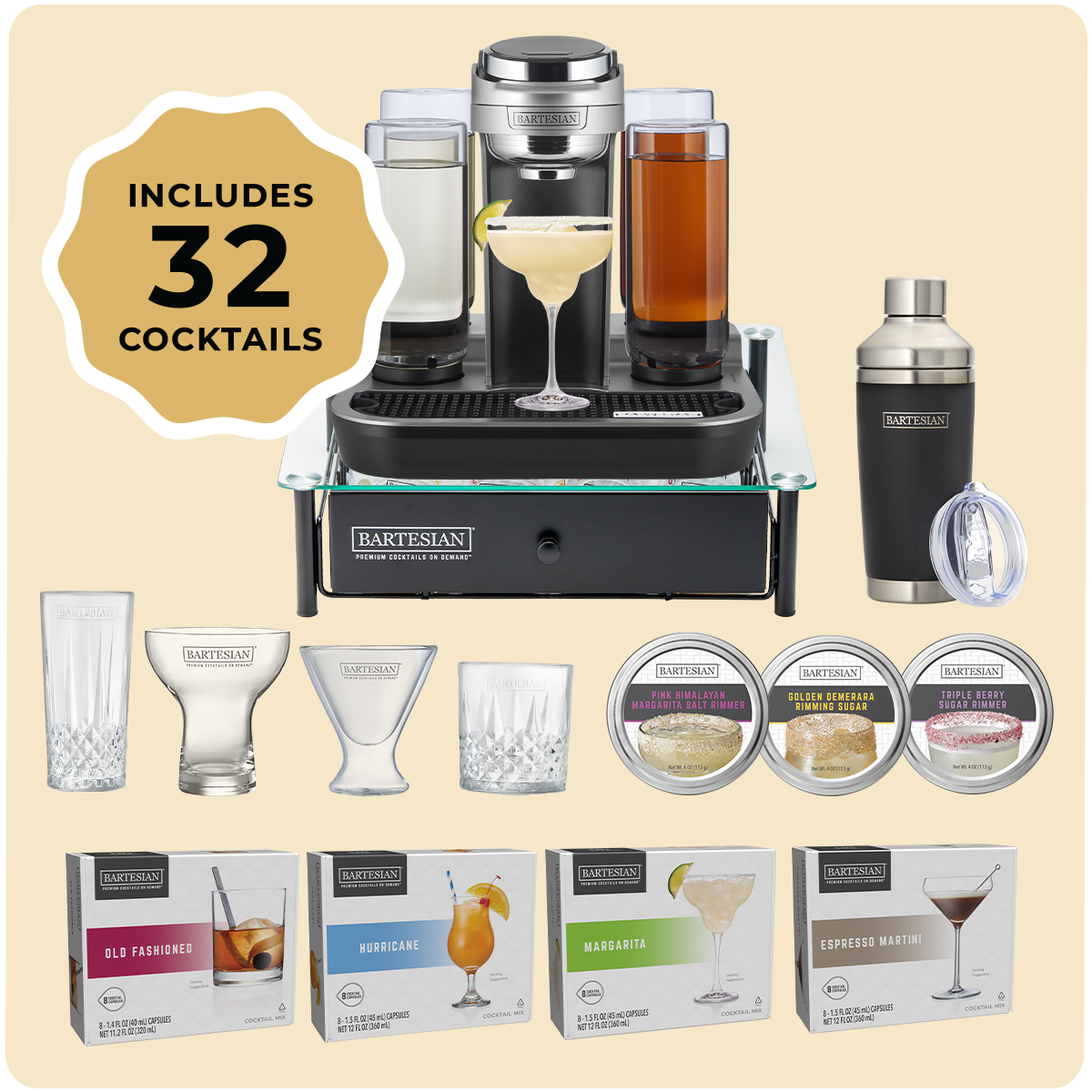Bartesian Professional Bar Bundle | Set for Drink Bar at Home