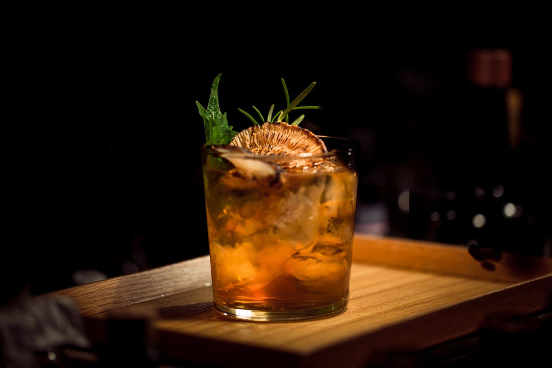 a dark rum cocktail