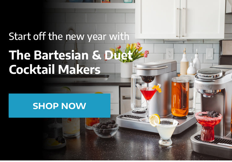 Bartesian Duet Premium Cocktail Machine for the Home Bar, 2 Glass