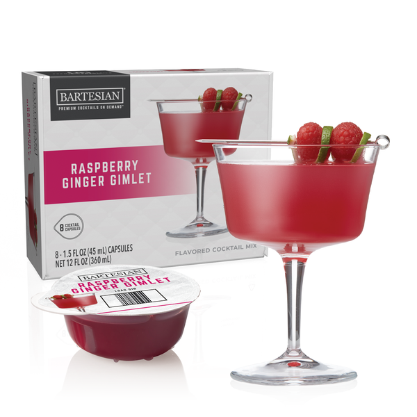 Raspberry Ginger Gimlet Cocktail Capsules | Bartesian Raspberry Ginger Gimlet Cocktail Capsules | Bartesian