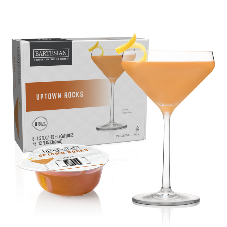Uptown Rocks Gin Cocktail Uptown Rocks Drink Capsules – Bartesian